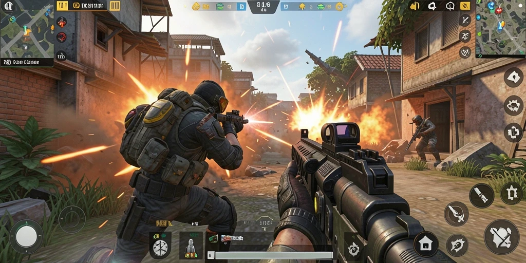 Tangkapan layar gameplay pertempuran seru di 8364.
