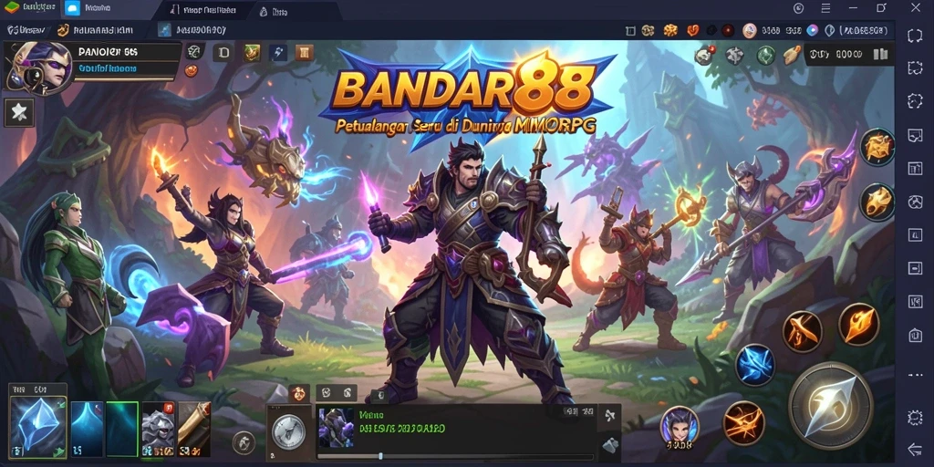 Screenshot gameplay BANDAR88 menampilkan aksi pertempuran yang mendebarkan.