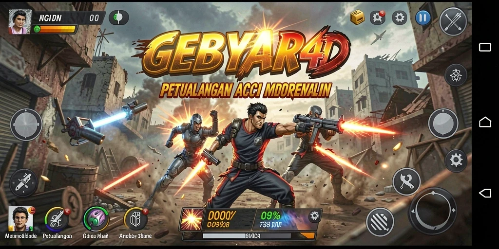 Tampilan gameplay intens dan mendebarkan di GEBYAR4D.