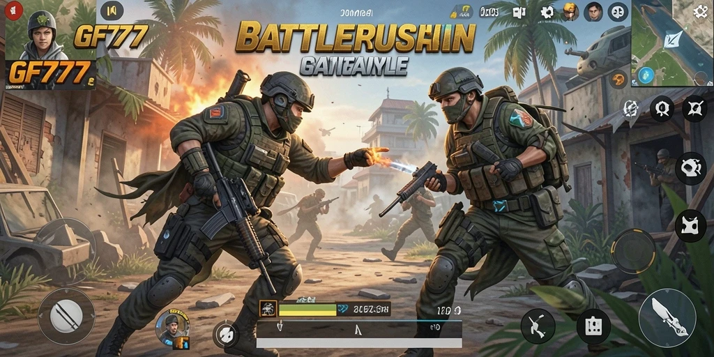 Tampilan utama gameplay BF777 yang menegangkan dan seru.