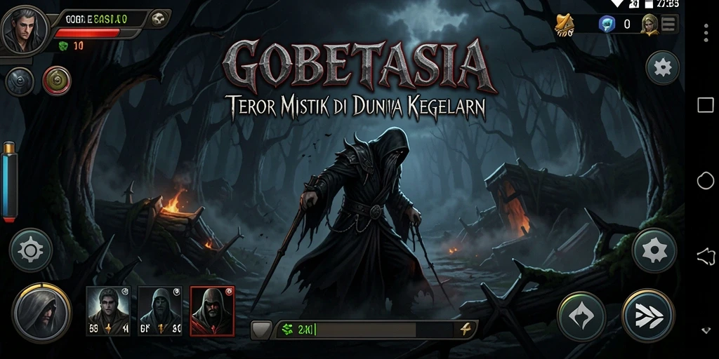 Tampilan gameplay GOBETASIA yang mencekam dan menegangkan.