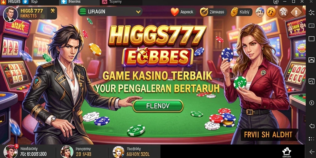 Tampilan menarik dari gameplay HIGGS777 di dunia kasino.
