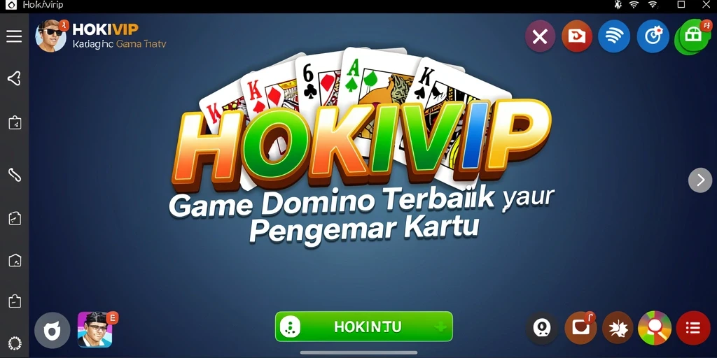 Screenshot HOKIVIP menampilkan gameplay seru Domino.