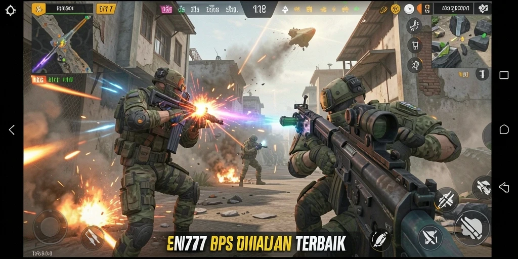 Tampilan gameplay HQ777 dengan pertempuran yang mengasyikkan.