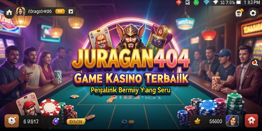 Tampilan gameplay seru dari JURAGAN404 dalam suasana Kasino.