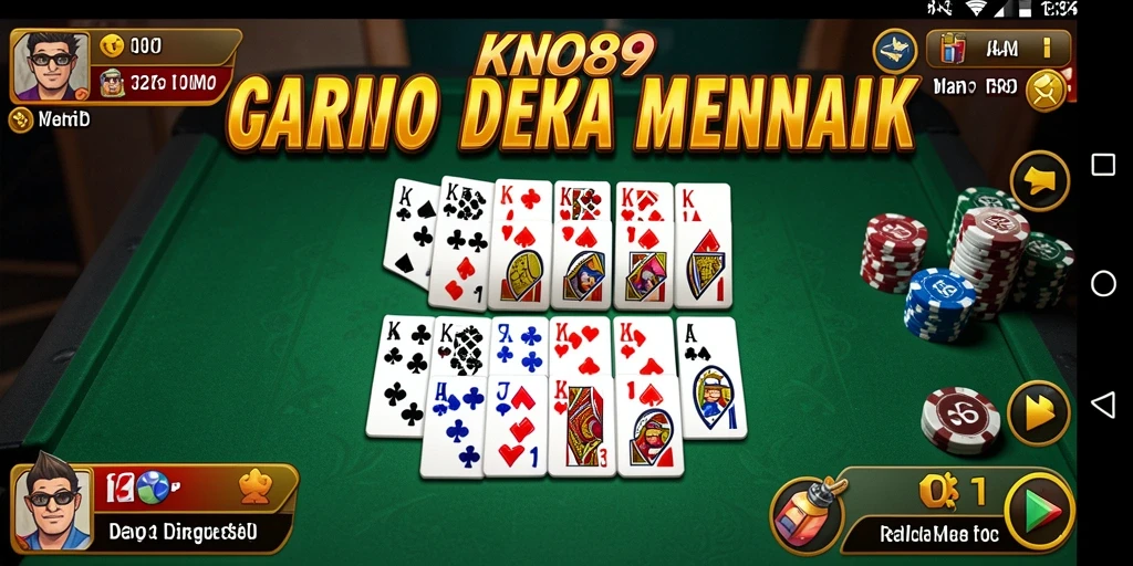 Screenshot menunjukkan aksi seru gameplay Domino di KNO89.