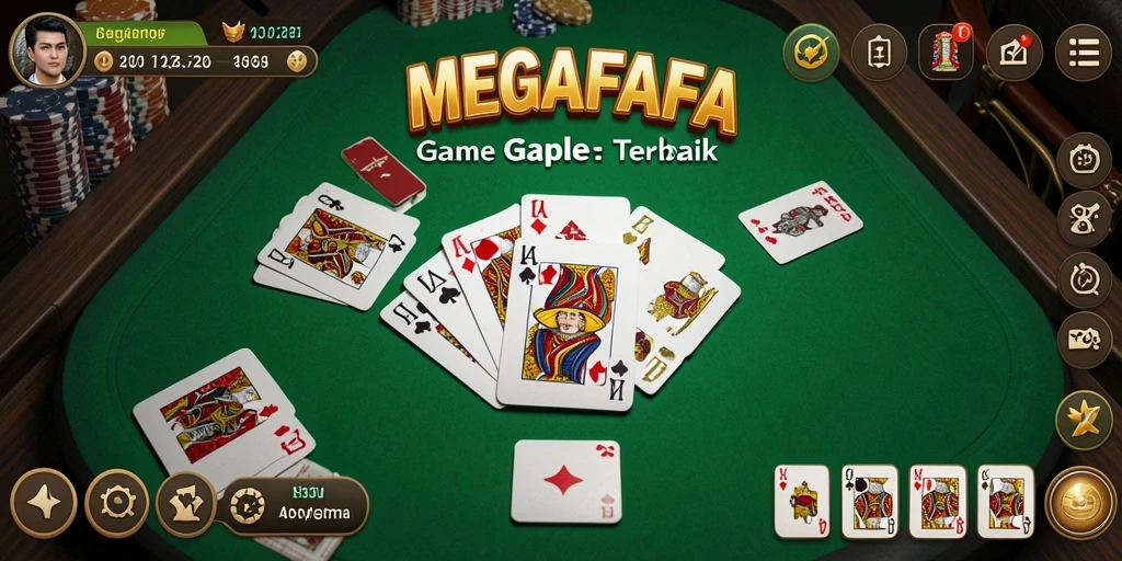 Gameplay seru dan menantang di MEGAFAFA saat bermain Gaple.