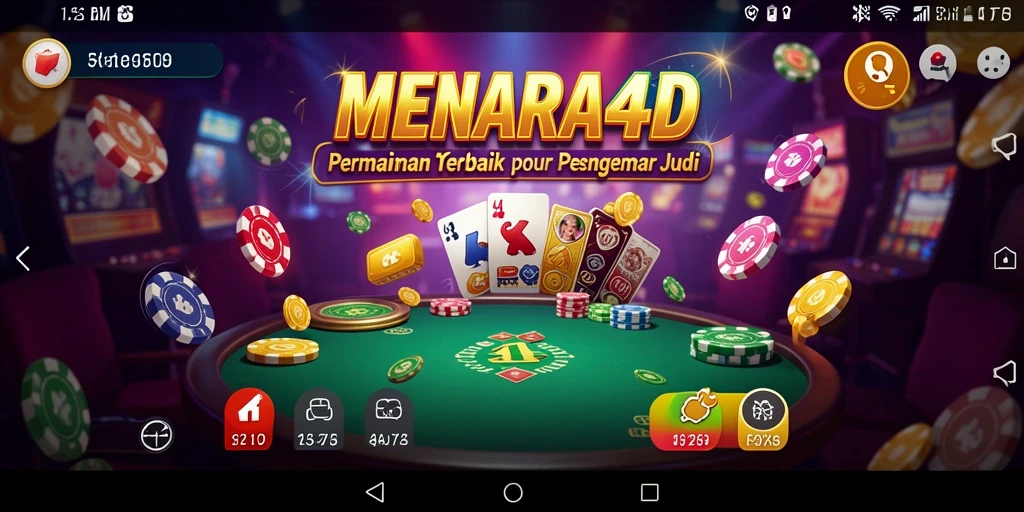 Tampilan grafis MENARA4D yang menawan dengan pengalaman permainan Kasino.