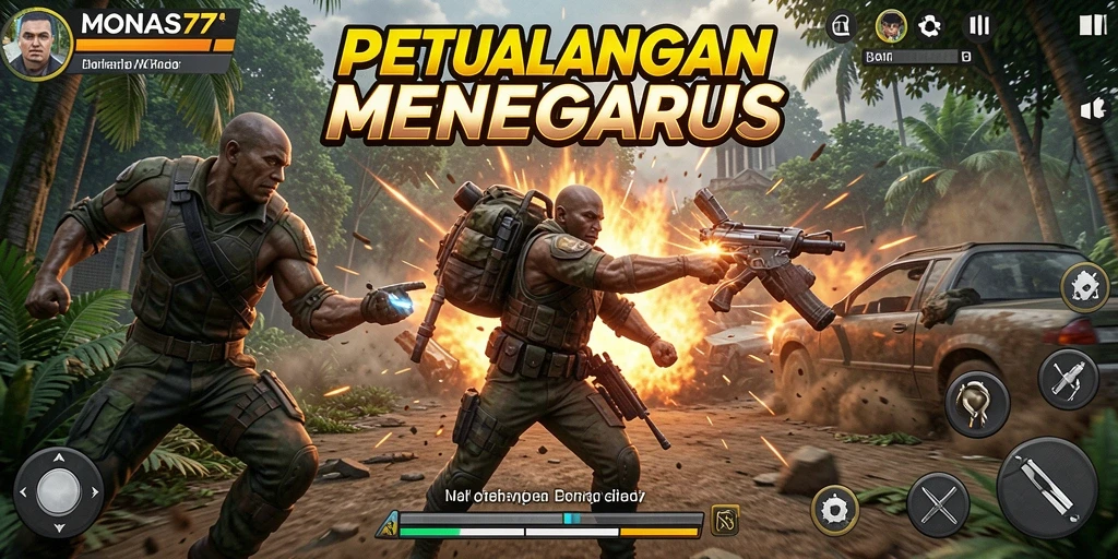 Tampilan dinamis dari pertarungan seru di MONAS77.