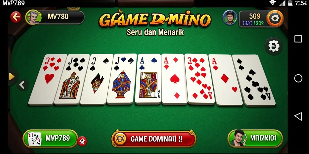Tampilan gameplay seru dari game Domino MVP789.