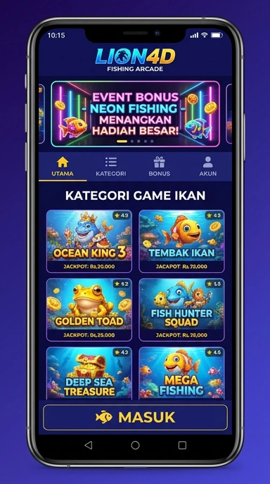 Fitur kategori aplikasi di lion4d yang memudahkan pencarian.
